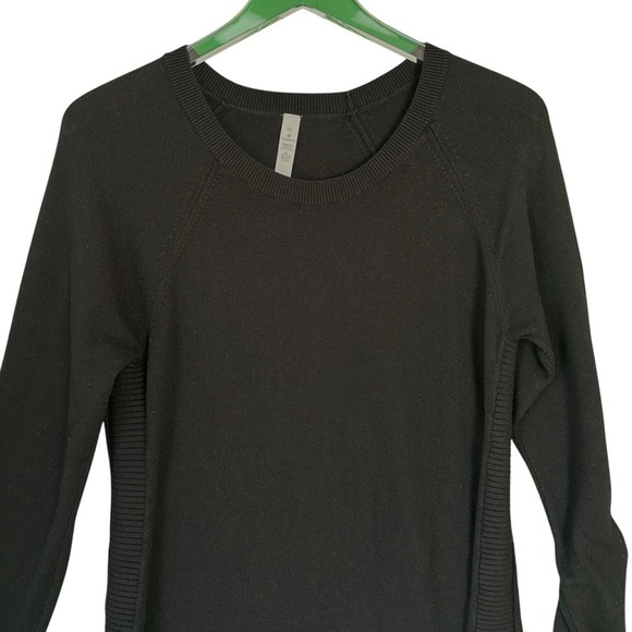 LULULEMON Hello Aloe Pullover Sweater Black Long Sleeve Thumbs Womens Size 10 - Picture 5 of 11
